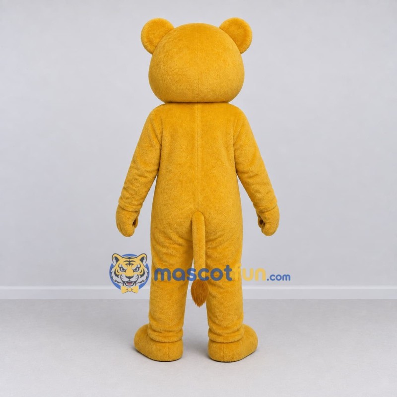 Custom Yellow and Cream Big Cat Cub Mascot Costume Adult Full Body Suit for Wildlife Events Custom Yellow and Cream Big Cat Cub Mascot Costume Adult Full Body Suit for Wildlife Events