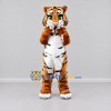 Custom Brown Black and White Tiger Mascot Costume Adult Full Body Suit for Wildlife Events Custom Brown Black and White Tiger Mascot Costume Adult Full Body Suit for Wildlife Events