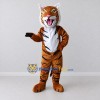 Custom Brown Black and White Roaring Tiger Mascot Costume Adult Full Body Suit for Wildlife Events Custom Brown Black and White Roaring Tiger Mascot Costume Adult Full Body Suit for Wildlife Events