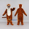 Custom Brown Black and White Roaring Tiger Mascot Costume Adult Full Body Suit for Wildlife Events Custom Brown Black and White Roaring Tiger Mascot Costume Adult Full Body Suit for Wildlife Events