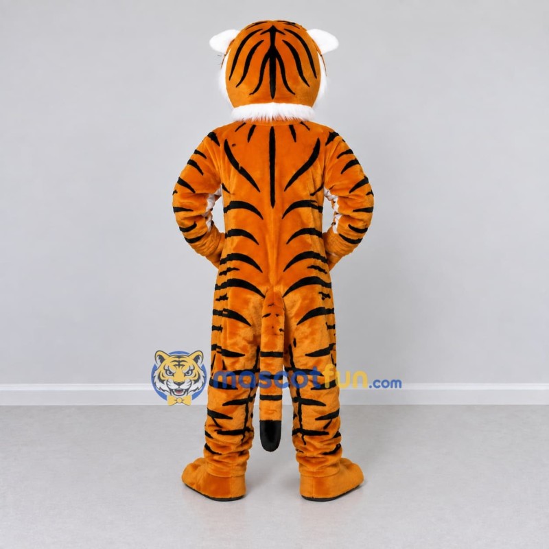 Custom Orange Black and White Roaring Tiger Mascot Costume Adult Full Body Suit for Wildlife Events Custom Orange Black and White Roaring Tiger Mascot Costume Adult Full Body Suit for Wildlife Events