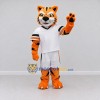 Custom Orange Black and White Tiger in Sportswear Mascot Costume Adult Full Body Suit for Sports Events Custom Orange Black and White Tiger in Sportswear Mascot Costume Adult Full Body Suit for Sports Events