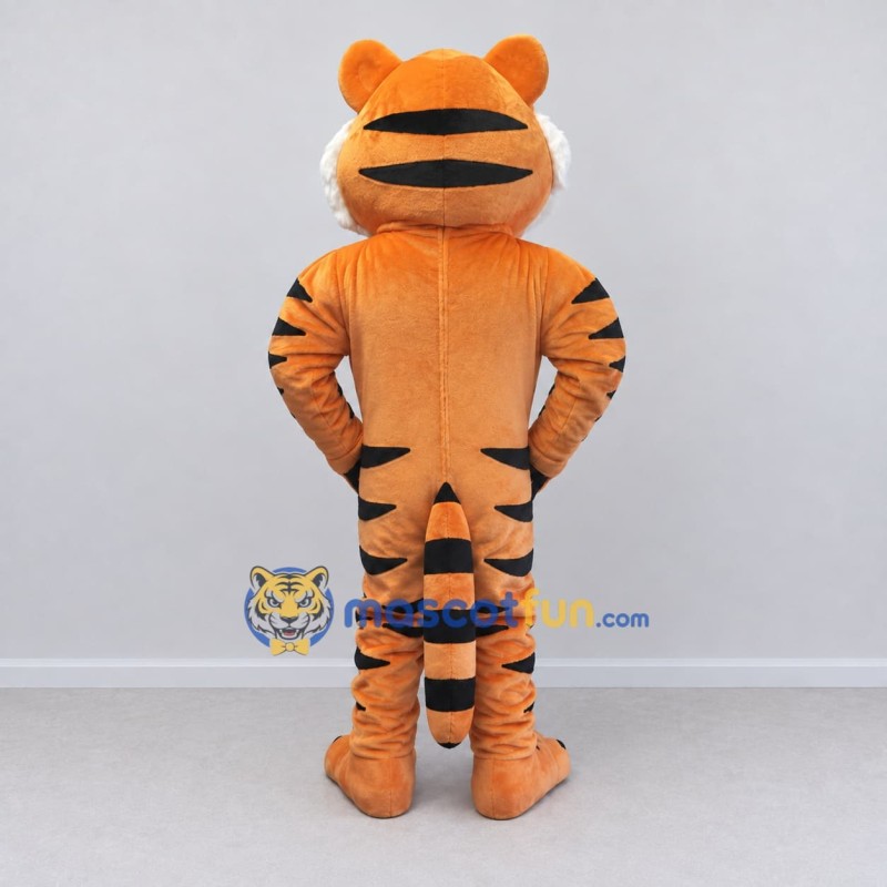 Custom Orange Black and White Tiger Mascot Costume Adult Full Body Suit for Wildlife Events Custom Orange Black and White Tiger Mascot Costume Adult Full Body Suit for Wildlife Events