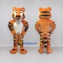 Custom Orange Black and White Tiger Mascot Costume Adult Full Body Suit for Wildlife Events