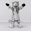 Custom White and Black White Tiger Mascot Costume Adult Full Body Suit for Wildlife Events