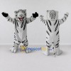 Custom White and Black White Tiger Mascot Costume Adult Full Body Suit for Wildlife Events