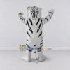 Custom White and Black White Tiger Mascot Costume Adult Full Body Suit for Wildlife Events