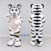 Custom White Black and Cream White Tiger Mascot Costume Adult Full Body Suit for Wildlife Events Custom White Black and Cream White Tiger Mascot Costume Adult Full Body Suit for Wildlife Events