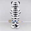 Custom White Black and Cream White Tiger Mascot Costume Adult Full Body Suit for Wildlife Events Custom White Black and Cream White Tiger Mascot Costume Adult Full Body Suit for Wildlife Events