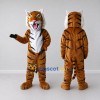 Custom Brown Black and White Roaring Tiger Mascot Costume Adult Full Body Suit for Wildlife Events Custom Brown Black and White Roaring Tiger Mascot Costume Adult Full Body Suit for Wildlife Events