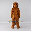 Custom Brown Black and White Roaring Tiger Mascot Costume Adult Full Body Suit for Wildlife Events Custom Brown Black and White Roaring Tiger Mascot Costume Adult Full Body Suit for Wildlife Events