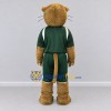 Custom Brown and Green Big Cat in Sportswear Mascot Costume Adult Full Body Suit for Sports Events Custom Brown and Green Big Cat in Sportswear Mascot Costume Adult Full Body Suit for Sports Events