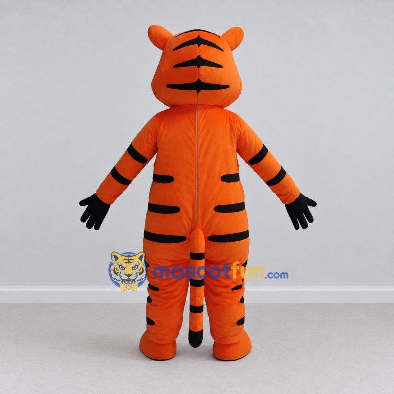 Custom Orange Black and White Tiger Mascot Costume Adult Full Body Suit for Wildlife Events Custom Orange Black and White Tiger Mascot Costume Adult Full Body Suit for Wildlife Events