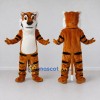 Custom Brown Black and White Tiger Mascot Costume Adult Full Body Suit for Wildlife Events Custom Brown Black and White Tiger Mascot Costume Adult Full Body Suit for Wildlife Events