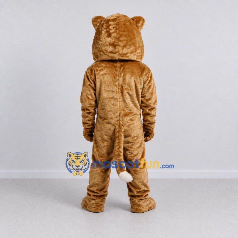 Custom Brown and White Muscular Animal Character Mascot Costume Adult Full Body Suit for Sports Events Custom Brown and White Muscular Animal Character Mascot Costume Adult Full Body Suit for Sports Events