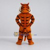 Custom Orange Black and White Muscular Tiger Mascot Costume Adult Full Body Suit for Sports Events Custom Orange Black and White Muscular Tiger Mascot Costume Adult Full Body Suit for Sports Events