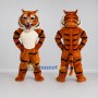 Custom Orange Black and White Muscular Tiger Mascot Costume Adult Full Body Suit for Sports Events