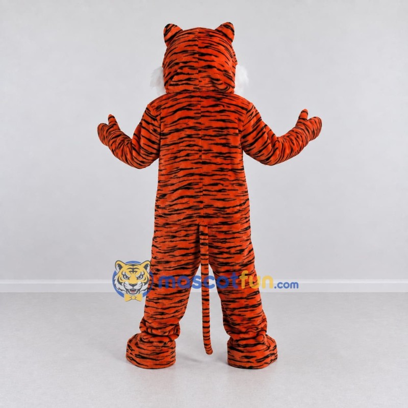 Custom Orange Black and White Tiger Mascot Costume Adult Full Body Suit for Wildlife Events Custom Orange Black and White Tiger Mascot Costume Adult Full Body Suit for Wildlife Events