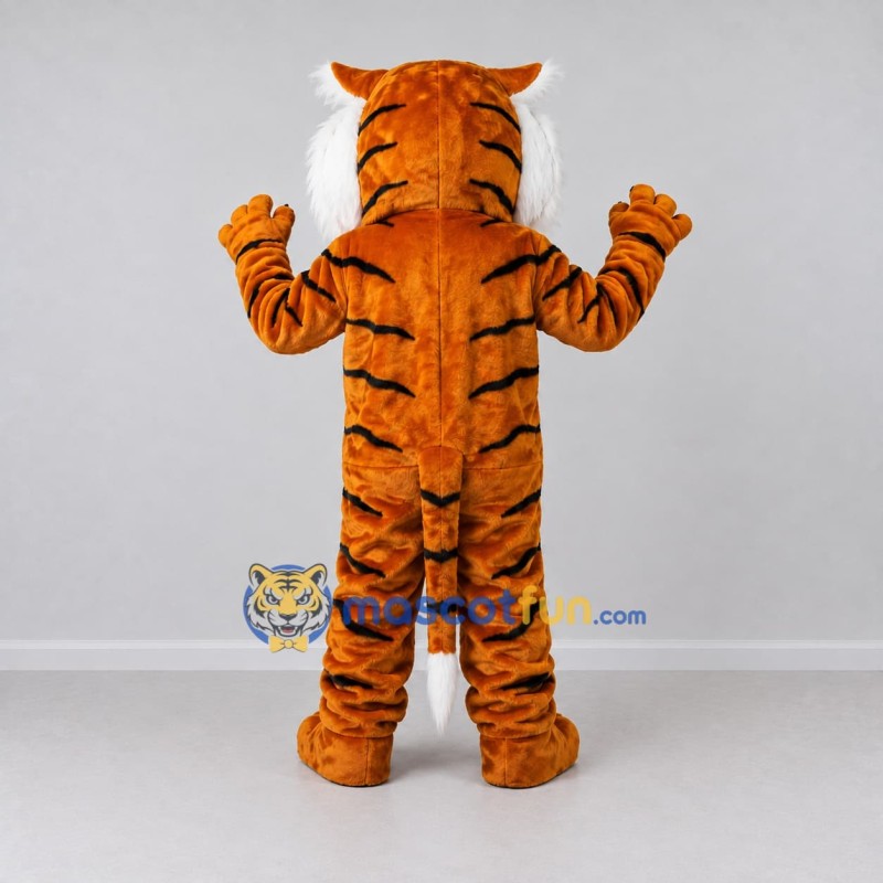 Custom Orange Black and White Roaring Tiger Mascot Costume Adult Full Body Suit for Wildlife Events Custom Orange Black and White Roaring Tiger Mascot Costume Adult Full Body Suit for Wildlife Events
