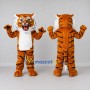 Custom Orange Black and White Roaring Tiger Mascot Costume Adult Full Body Suit for Wildlife Events