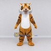 Custom Golden Brown Black and White Tiger Mascot Costume Adult Full Body Suit for Wildlife Events Custom Golden Brown Black and White Tiger Mascot Costume Adult Full Body Suit for Wildlife Events