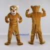 Custom Brown and Cream Muscular Big Cat Mascot Costume Adult Full Body Suit for Sports Events Custom Brown and Cream Muscular Big Cat Mascot Costume Adult Full Body Suit for Sports Events
