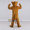 Custom Brown and Cream Muscular Big Cat Mascot Costume Adult Full Body Suit for Sports Events Custom Brown and Cream Muscular Big Cat Mascot Costume Adult Full Body Suit for Sports Events