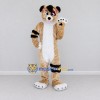 Custom Tan Black and White Tiger Mascot Costume Adult Full Body Suit for Wildlife Events Custom Tan Black and White Tiger Mascot Costume Adult Full Body Suit for Wildlife Events