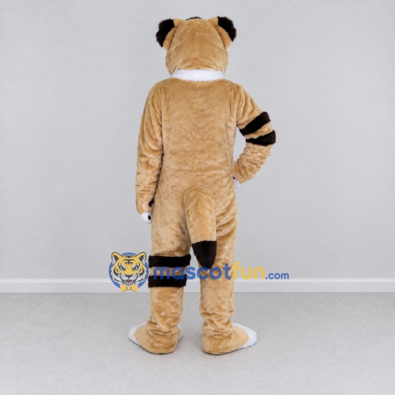 Custom Tan Black and White Tiger Mascot Costume Adult Full Body Suit for Wildlife Events Custom Tan Black and White Tiger Mascot Costume Adult Full Body Suit for Wildlife Events