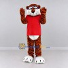 Custom Orange Black and Red Tiger in T-Shirt Mascot Costume Adult Full Body Suit for Sports Events Custom Orange Black and Red Tiger in T-Shirt Mascot Costume Adult Full Body Suit for Sports Events