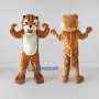 Custom Brown and White Big Cat Mascot Costume Adult Full Body Suit for Wildlife Events