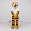 Custom Yellow Black and White Tiger in T-Shirt Mascot Costume Adult Full Body Suit for Sports Events Custom Yellow Black and White Tiger in T-Shirt Mascot Costume Adult Full Body Suit for Sports Events