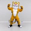 Custom Yellow Black and White Muscular Tiger Mascot Costume Adult Full Body Suit for Sports Events Custom Yellow Black and White Muscular Tiger Mascot Costume Adult Full Body Suit for Sports Events