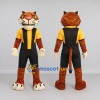 Custom Orange Yellow and Black Tiger in Sportswear Mascot Costume Adult Full Body Suit for Sports Events Custom Orange Yellow and Black Tiger in Sportswear Mascot Costume Adult Full Body Suit for Sports Events