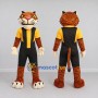 Custom Orange Yellow and Black Tiger in Sportswear Mascot Costume Adult Full Body Suit for Sports Events