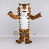 Custom Brown Black and White Tiger Mascot Costume Adult Full Body Suit for Wildlife Events Custom Brown Black and White Tiger Mascot Costume Adult Full Body Suit for Wildlife Events