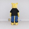 Custom Yellow Black and Blue Cat in T-Shirt Mascot Costume Adult Full Body Suit for School Events Custom Yellow Black and Blue Cat in T-Shirt Mascot Costume Adult Full Body Suit for School Events