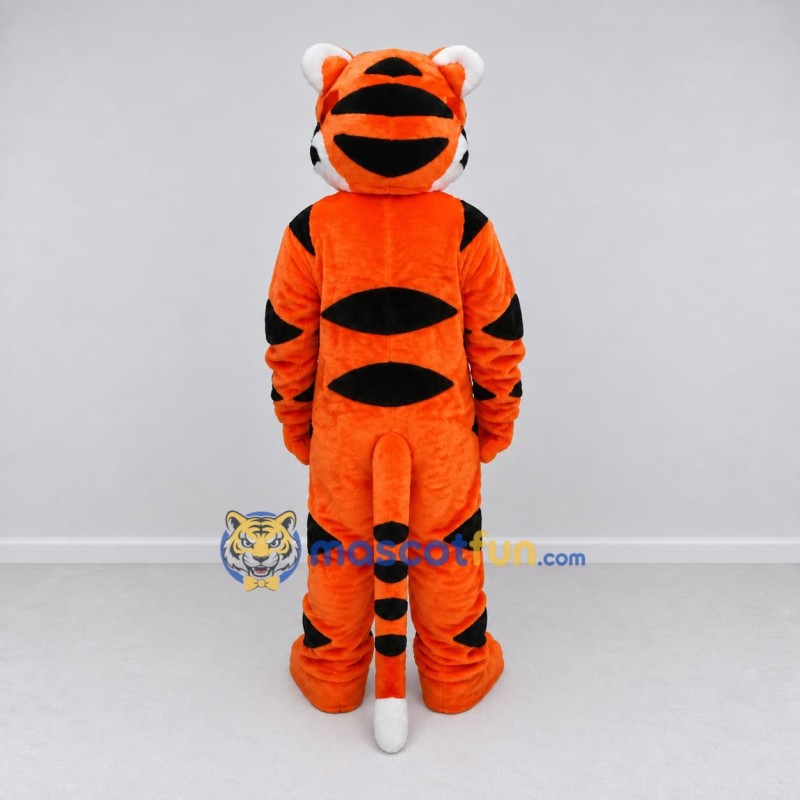 Custom Orange Black and White Tiger Mascot Costume Adult Full Body Suit for Wildlife Events Custom Orange Black and White Tiger Mascot Costume Adult Full Body Suit for Wildlife Events