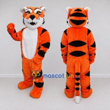 Custom Orange Black and White Tiger Mascot Costume Adult Full Body Suit for Wildlife Events