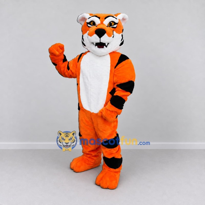 Custom Orange Black and White Tiger Mascot Costume Adult Full Body Suit for Wildlife Events Custom Orange Black and White Tiger Mascot Costume Adult Full Body Suit for Wildlife Events