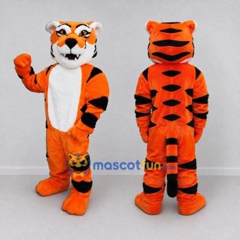 Custom Orange Black and White Tiger Mascot Costume Adult Full Body Suit for Wildlife Events