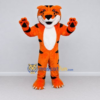 Custom Orange Black and White Tiger Mascot Costume Adult Full Body Suit for Wildlife Events Custom Orange Black and White Tiger Mascot Costume Adult Full Body Suit for Wildlife Events