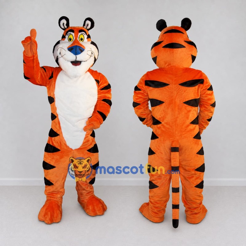 Custom Orange Black and White Tiger Mascot Costume Adult Full Body Suit for Wildlife Events Custom Orange Black and White Tiger Mascot Costume Adult Full Body Suit for Wildlife Events