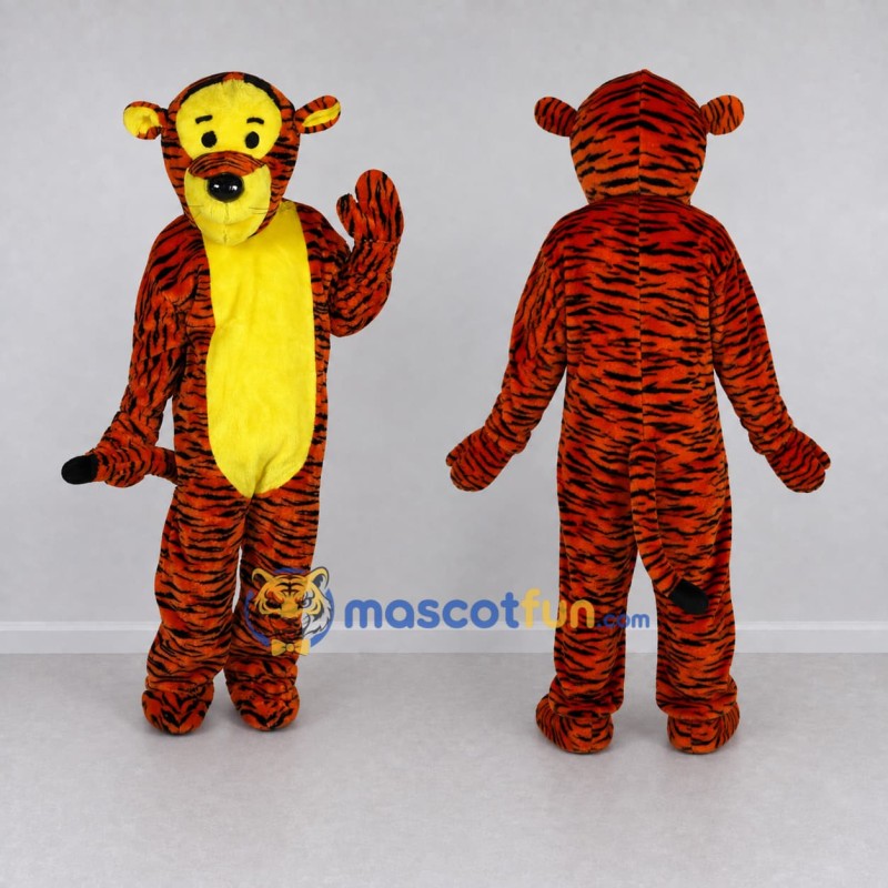 Custom Orange Black and Yellow Tiger Mascot Costume Adult Full Body Suit for Wildlife Events Custom Orange Black and Yellow Tiger Mascot Costume Adult Full Body Suit for Wildlife Events