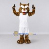 Custom Brown Black and White Tiger in Sportswear Mascot Costume Adult Full Body Suit for Sports Events Custom Brown Black and White Tiger in Sportswear Mascot Costume Adult Full Body Suit for Sports Events
