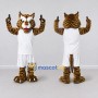 Custom Brown Black and White Tiger in Sportswear Mascot Costume Adult Full Body Suit for Sports Events