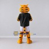 Custom Yellow Black and White Tiger in Sportswear Mascot Costume Adult Full Body Suit for Sports Events Custom Yellow Black and White Tiger in Sportswear Mascot Costume Adult Full Body Suit for Sports Events