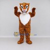 Custom Brown Black and White Tiger Mascot Costume Adult Full Body Suit for Wildlife Events