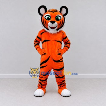 Custom Orange Black and White Tiger Mascot Costume Adult Full Body Suit for Wildlife Events Custom Orange Black and White Tiger Mascot Costume Adult Full Body Suit for Wildlife Events