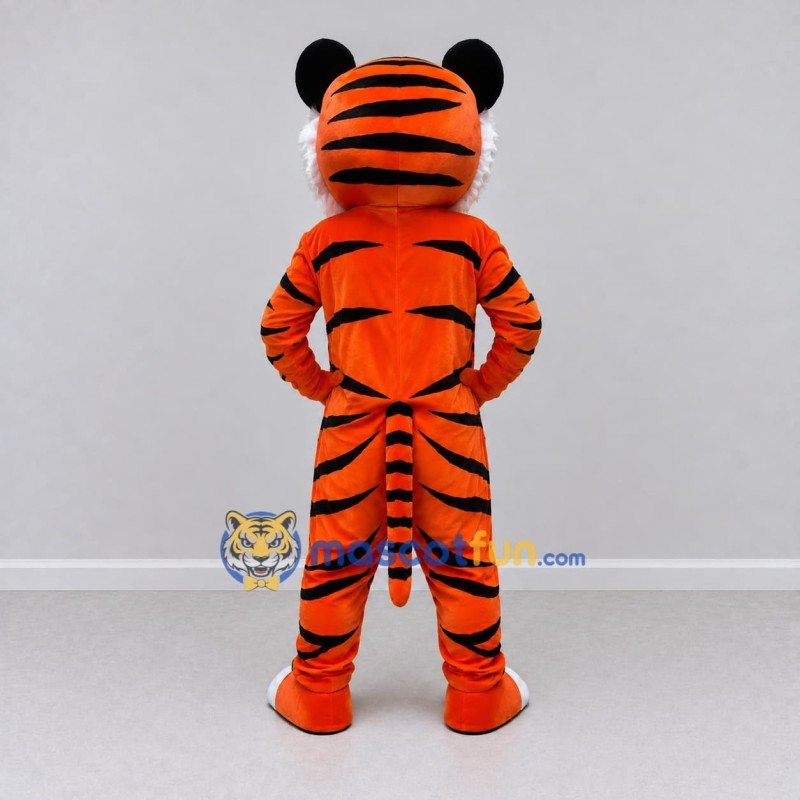 Custom Orange Black and White Tiger Mascot Costume Adult Full Body Suit for Wildlife Events Custom Orange Black and White Tiger Mascot Costume Adult Full Body Suit for Wildlife Events